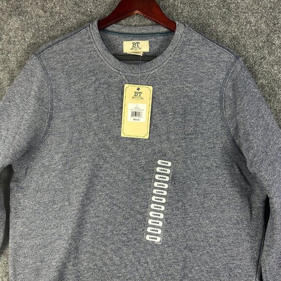 BT Supply Co Sweatshirt Mens Large Blue Pullover Standard Issue Ribbed Cuffs NEW - Picture 3 of 9